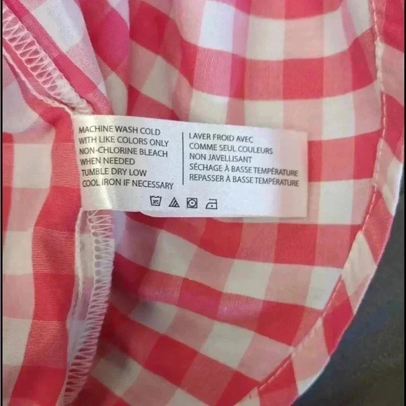 U.S. Polo Assn Red Checkered Short Sleeve Top  Size Medium - Picture 7 of 8